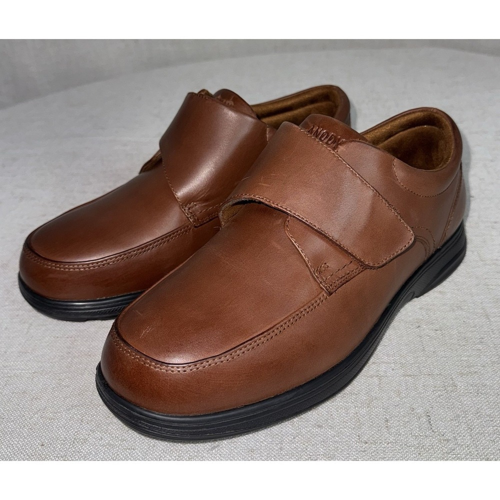 Anodyne No 28 Men's Casual Oxford Dress Shoes Brown 9.5 Extra‎ Wide XW Hook Loop